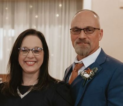 Pastor Mike Leonard and his wife, Michelle, smiling together