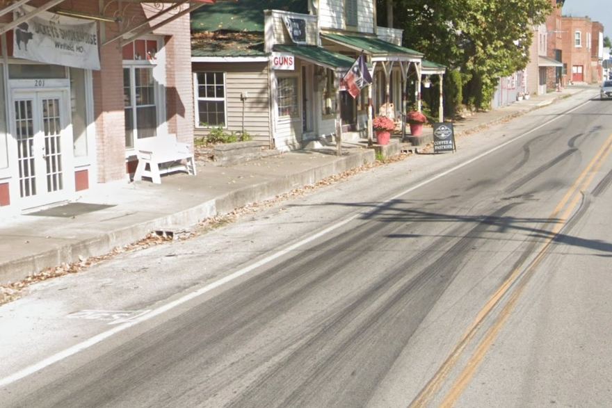 Main street in Winfield, Missouri